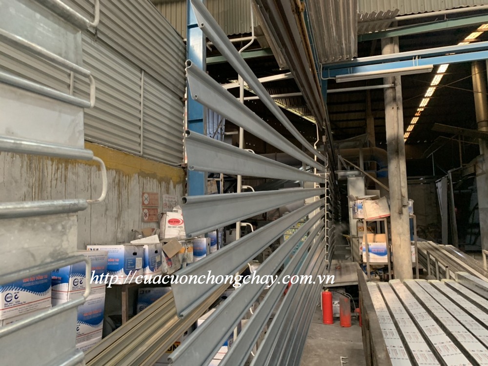 Cửa cuốn chống cháy bằng thép, cửa cuốn cháy hàn quốc