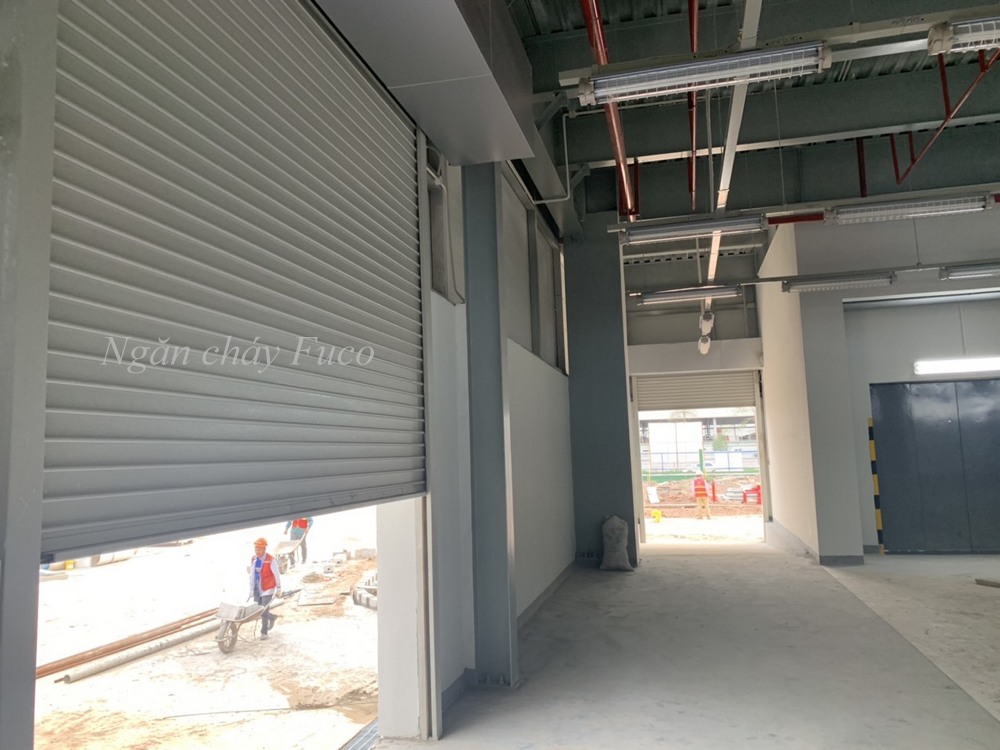 Fire shutter door korea , cửa cuốn ngắn cháy khẩn cấp. Cửa cuốn chống cháy 1 lớp Thép: Độ dầy 1.6ly± 8%
