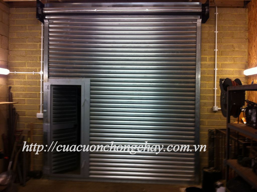 cửa cuốn chống cháy 1 lớp inox
