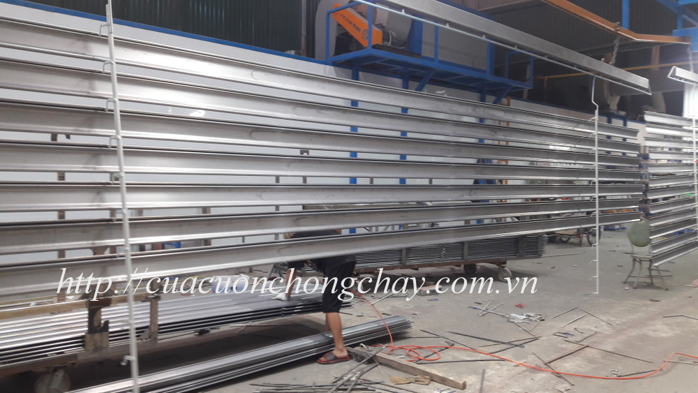 Cửa cuốn chống cháy 120 phút, cửa cuốn chống cháy 1 lớp thép