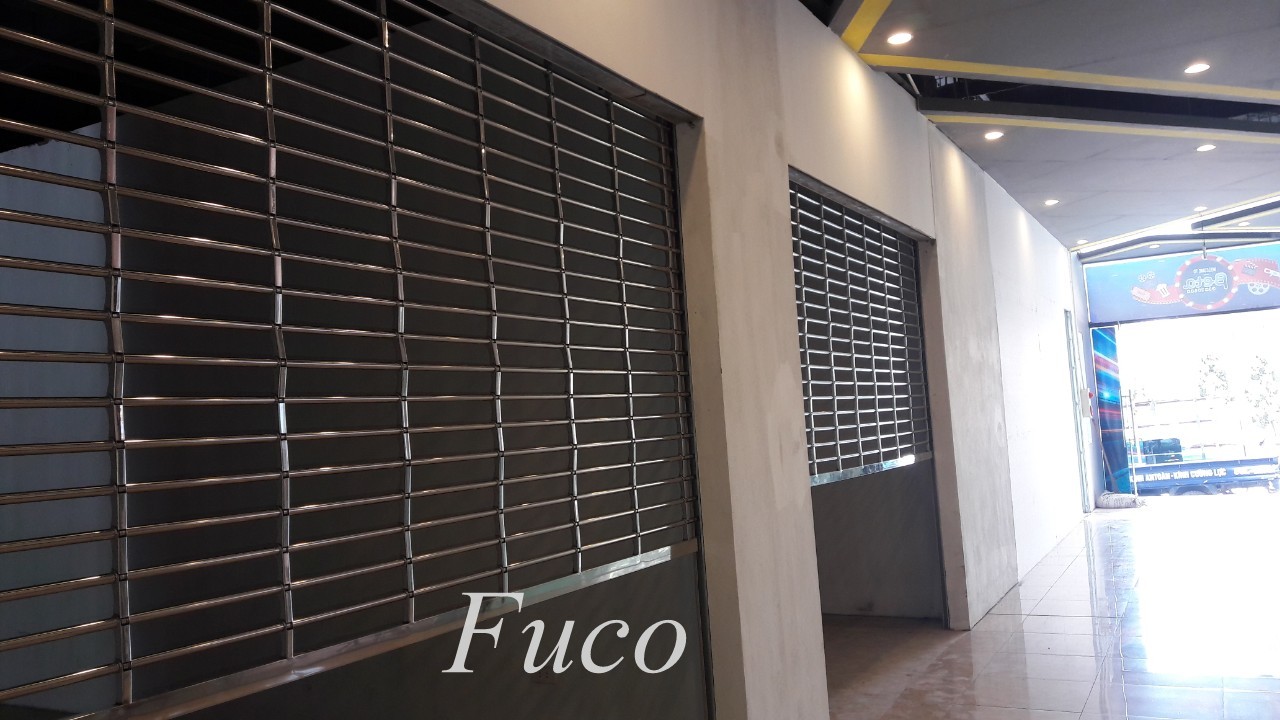 Cửa cuốn song ngang ống tròn 19 và phi 21, INOX 201 và INOX 304