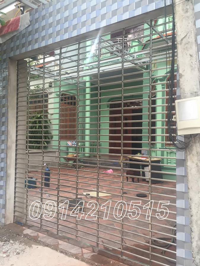 Cửa cuốn song ngang ống tròn 19 và phi 21, INOX 201 và INOX 304