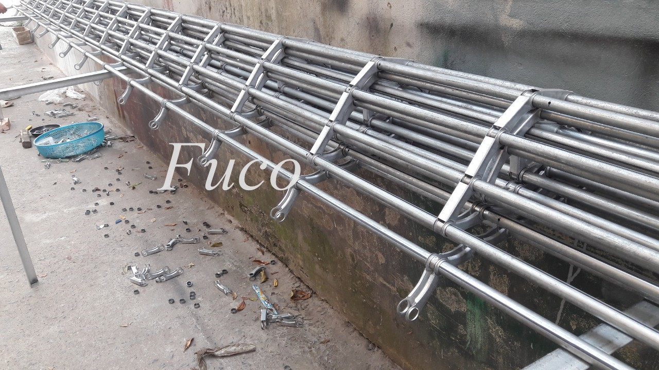 Cửa cuốn song ngang ống tròn 19 và phi 21 sơn tĩnh điện