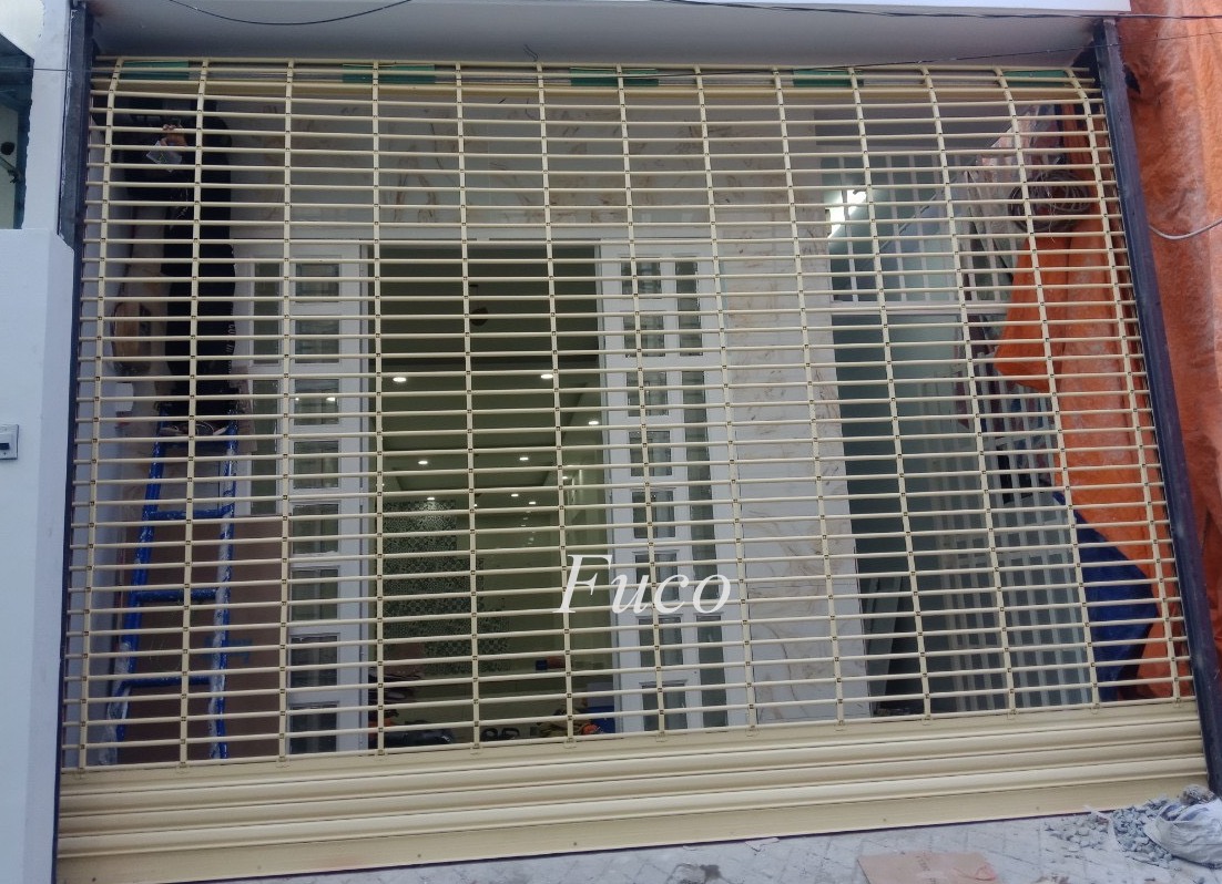 Cửa cuốn song ngang ống tròn 19 và phi 21 sơn tĩnh điện