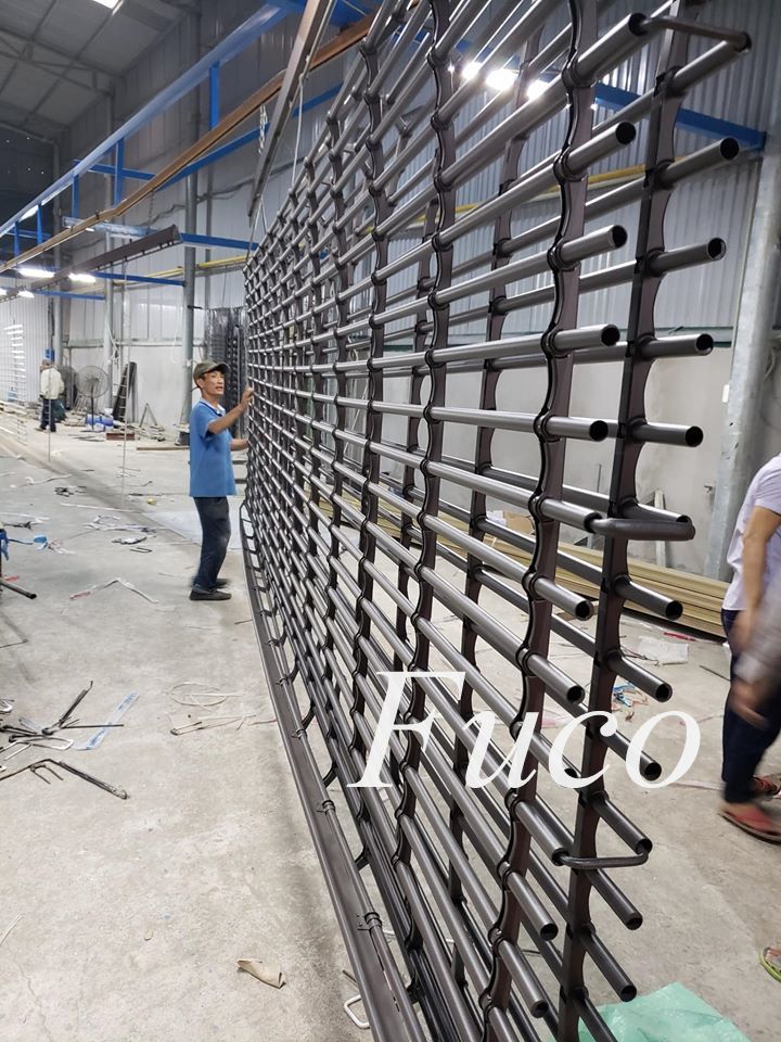 Cửa cuốn song ngang ống tròn 19 và phi 21 sơn tĩnh điện