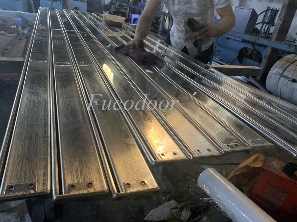 cửa cuốn siêu trường korea, inox