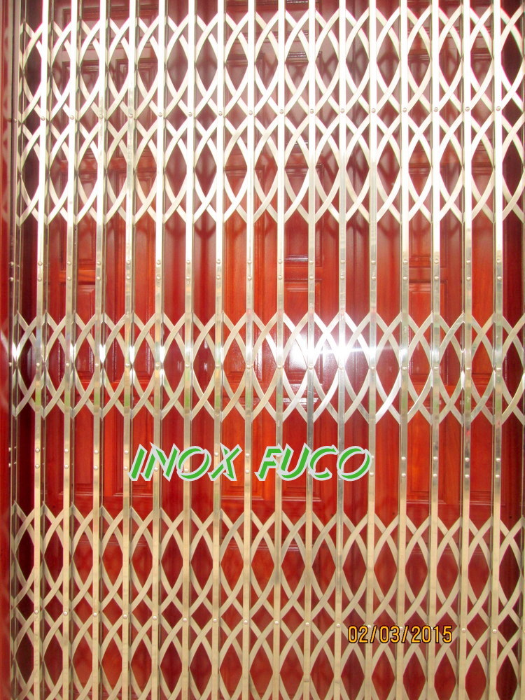 Sản xuất cửa xếp INOX Hà Nội, Fuco sản xuất cửa xếp INOX hộp cao cấp